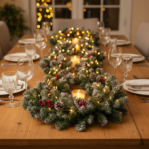 AYOYO Decoración Navideña <span class=keywords><strong>de</strong></span> Ratán <span class=keywords><strong>de</strong></span> 1.8 Metros, Adorno Colgante <span class=keywords><strong>para</strong></span> Puerta, Decoración <span class=keywords><strong>para</strong></span> Árbol <span class=keywords><strong>de</strong></span> <span class=keywords><strong>Navidad</strong></span>, Guirnalda <span class=keywords><strong>de</strong></span> Flores Doradas y Rojas - Product Image 3