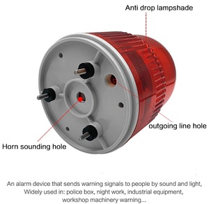 Sirena de Alarma Visual y Audible de Alta Decibeles RS232 DC12-36V, Luz de Baliza USB de 100dB para Uso en Interiores y Exteriores, Sistema de Alerta de Audio Estroboscópico - Product Image 5