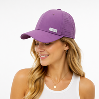 Casquette de baseball 6 panneaux en polyester Oxford 100 % respirante, imperméable, avec impression en relief en caoutchouc, style sportif et formel, pour toutes les saisons – Vente en gros