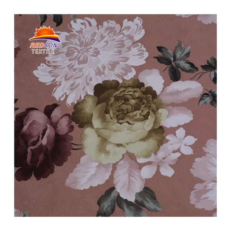 Free Sample Factory wholesale vintage cotton floral chiffon material curtain polyester floral fabric