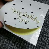 Runde Papieretiketten Anpassbare Bedruckung Farbiges Logo Selbstklebend für Geschenkaufkleber 5cm Rund