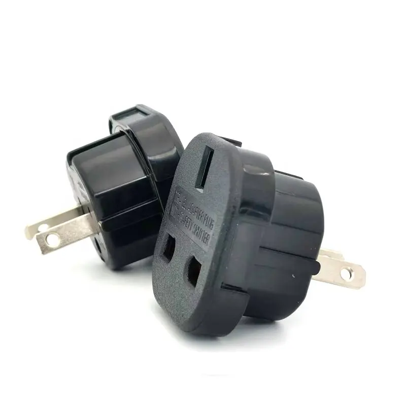 Rotation UK to US AU Travel Power Plug Adapter 2 in 1 European Travel Adapter Black White