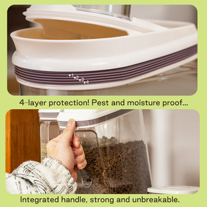 ANYA Contenants de stockage de nourriture pour animaux de compagnie en plastique moderne écologiques et étanches 3,5 L Distributeur de croquettes pour chiens, chats et oiseaux avec couvercles Garde-manger - Product Image 3