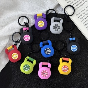 Nouveau mini kettlebell de sport et de fitness, respectueux de l'environnement, en caoutchouc souple, pendentif pour sac, porte-clés souvenir pour les amateurs de sport - Product Image 1