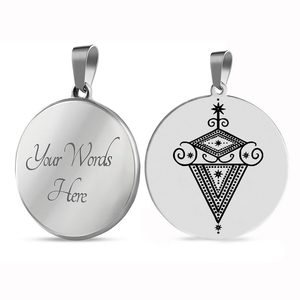 Veve La Sirene Voodoo Yemaya Símbolo Loa Sigilo <span class=keywords><strong>Mami</strong></span> Wata Espíritu Mágico del Agua Talismán Amuleto Collar con Colgante de Acero Inoxidable - Product Image 5