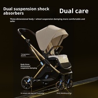 Poussette pour bébé avec double suspension et amortisseurs pour un transport confortable et sûr des nouveau-nés, vente en gros