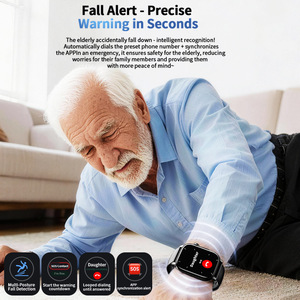 นาฬิกาอัจฉริยะเพื่อสุขภาพสำหรับผู้สูงอายุ รองรับการค้าระหว่างประเทศ 4G โทรวิดีโอคอลแบบสองทาง ตรวจวัดอัตราการเต้นของหัวใจ ความดันโลหิต อุณหภูมิ พร้อมกล้อง 2MP - Product Image 3