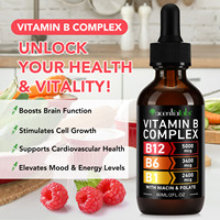 Acentiallabs Complexe de vitamine B Stimule la croissance cellulaire Soutient la santé cardiovasculaire Gouttes de vitamine liquide