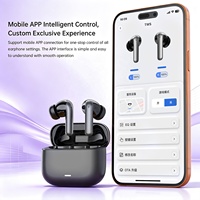 Écouteurs sans fil YXG-34 ANC à réduction active du bruit, écouteurs intra-auriculaires TWS avec égaliseur personnalisé via application, localisateur de position des écouteurs