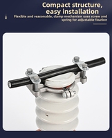 Pince de maintien de fil gris haute résistance 10Kv de choix de qualité Clips de câble en alliage d'aluminium haute fiabilité