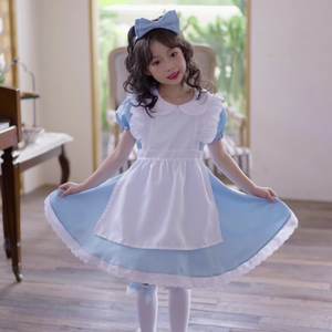 Alice 2025 Costume de performance pour enfants <span class=keywords><strong>Maid</strong></span> Halloween Costume Blue Princess Lolita Dress Wholesale - Product Image 1