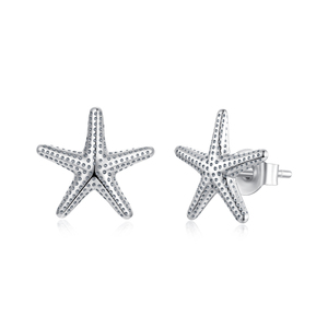 Star Shape Copper Stud Earrings Unisex <b>Vintage</b> Fashion Jewelry 1.1cm Size <b>Scale</b> Display - Product Image 2