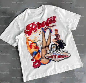 Peeqi vente en gros mode Vintage t-<span class=keywords><strong>shirt</strong></span> de haute qualité femmes imprimé graphique t-shirts Streetwear grande taille femmes <span class=keywords><strong>coton</strong></span> t-shirts hauts - Product Image 6