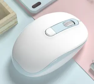 Venta caliente 2,4G ratón inalámbrico mini ratón de diente azul portátil al por mayor, ratón de ordenador divertido, ratón de ordenador inalámbrico personalizado