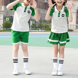 OEM School Uniform Manufacture Design Your Own Beautiful Children International School Uniform with Printing Logo