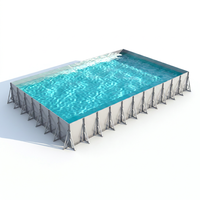 Piscine hors sol portable, directement de l'usine, avec structure en acier inoxydable, design démontable, piscine en acier robuste
