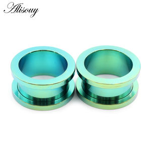 Venta al por mayor, 1,2-36mm, tornillo de acero inoxidable anodizado, tapón de túnel de carne de oreja, expansor, camilla, medidores de oreja, Piercing, joyería para el cuerpo - Product Image 6