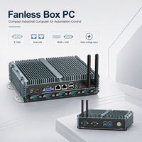 Mini PC de Escritorio Sin Ventilador Intel J1900 J6412 N100 Core I3 I5 I7, Doble LAN, 6COM, HD VGA, M.2 SSD, WiFi, 4G, Amplio Voltaje, Windows, Linux, IoT