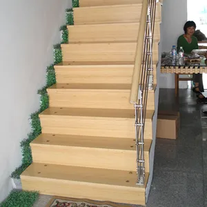 Modern Indoor Wood Stair Treads Planks Flooring Steps Stair Case