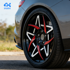 Nuevas Llantas Deportivas Cóncavas Forjadas de Aleación de 19-22 Pulgadas, Color Negro con Estrella Roja, Pulido, 5x112, 5 Orificios, 40mm/30mm/100mm, Ajuste Universal - Product Image 4