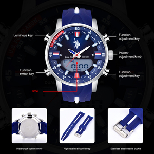 <span class=keywords><strong>Fitron</strong></span> Herren Quarz-Armbanduhren Modische 47mm Durchmesser Glas-Zifferblatt mit 22mm Bandbreite Gehäuse aus Legierung - Product Image 3