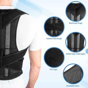 <span class=keywords><strong>Ceinture</strong></span> de correction de <span class=keywords><strong>posture</strong></span> dorsale respirante et réglable pour hommes, soulagement de la douleur - Product Image 5