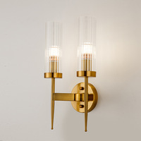 Lampe murale en verre LED en fer moderne nordique, simple et luxueuse, pour salon ou chambre à coucher, éclairage créatif de chevet