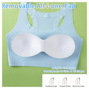 Soutiens-gorge de sport sans couture Teen Zero Feel avec rembourrage amovible, bralette et soutien-gorge pour filles avec un léger effet liftant au dos, entraînement pour les jeunes filles - Product Image 5