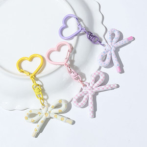 Colorful <b>Bow</b> Keychain Cute Bag Charm Decorative Pendant <b>Gift</b> Accessories for Women - Product Image 3