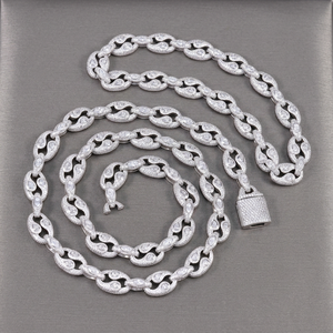 Hip Hop New Arrival VVS Moissanite <b>Chain</b> Jewelry 12mm 925 Sterling Silver <b>Chain</b> <b>Rapper</b> Necklace VVS Moissanite Cuban Link <b>Chain</b> - Product Image 1