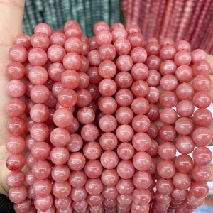 Cuentas Sueltas Redondas de <span class=keywords><strong>Jade</strong></span> Dong Ling de Color Azul Púrpura Natural, Venta al por Mayor, Suministros para Hacer Joyas, Pulseras y Collares - Product Image 5