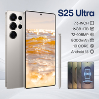 Smartphone Original S25 Ultra 5G LTE CDMA Double SIM 16 Go + 1 To, Caméra Arrière 108 MP, Écran FHD 7,3 pouces, Batterie 6800 mAh, Snapdragon 8 Gen3, Sans Fil, Version Française