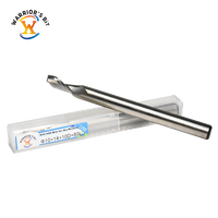 Fraise CNC Warrior's Bit en acier rapide, 1 dent, coupe ascendante, queue de 10 mm, 15 hélices, pour alliage d'aluminium, prise en charge OEM ODM personnalisée