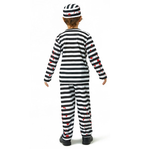 Déguisement d'Halloween Ensemble Complet Pantalon <span class=keywords><strong>Chapeau</strong></span> Haut de forme et Poignets Enfants Zombie Convict Costume ZBHC-007 - Product Image 2