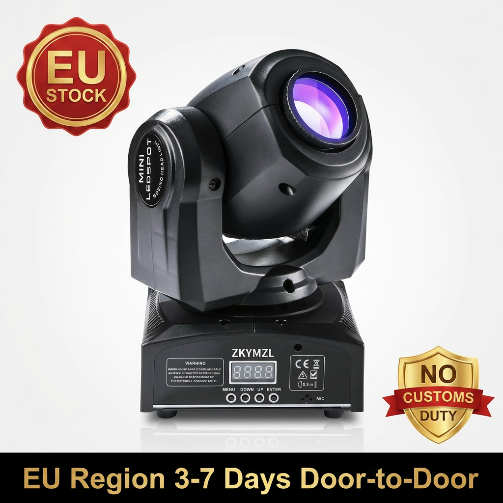 EU Warehouse Duty Free 30W LED Mini Moving Head Spot Light 8 Gobo 8 Color Fast Shipping Professional DJ Disco Party Stage Light