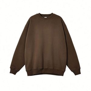 H5557 Fabricant de vêtements, vente en gros, sweat-shirts à col rond en coton mélangé 360 g/m² doublés de polaire, sweat-shirts pour hommes - Product Image 2
