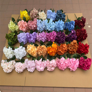 Ramo de flores al por mayor de fábrica, Hortensia de seda <span class=keywords><strong>artificial</strong></span>, ramo de decoración para el hogar y la boda - Product Image 1