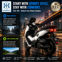 Maxi-scooter 150 cm³ refroidi par eau EURO 5, moteur essence 4 temps, CVT, frein EBS, Bosch EFI, pour la ville et la route