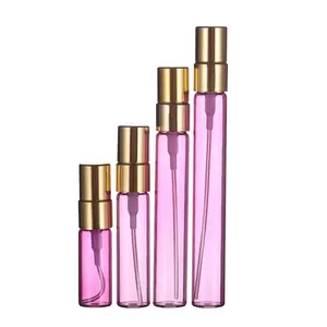 3ml 5ml 8ml 10ml de Perfume Rosa botella de Spray de vidrio de bolsillo esencial de tubo