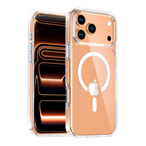 เคสโทรศัพท์สำหรับ iPhone 16 Pro Max รุ่นใหม่ โปร่งใส สีไทเทเนียมทะเลทราย แม่เหล็ก<span class=keywords><strong>ดู</strong></span>ดติดแน่น หมุนได้ ป้องกันการตก รุ่น 15pro และ 16plus - Product Image 1