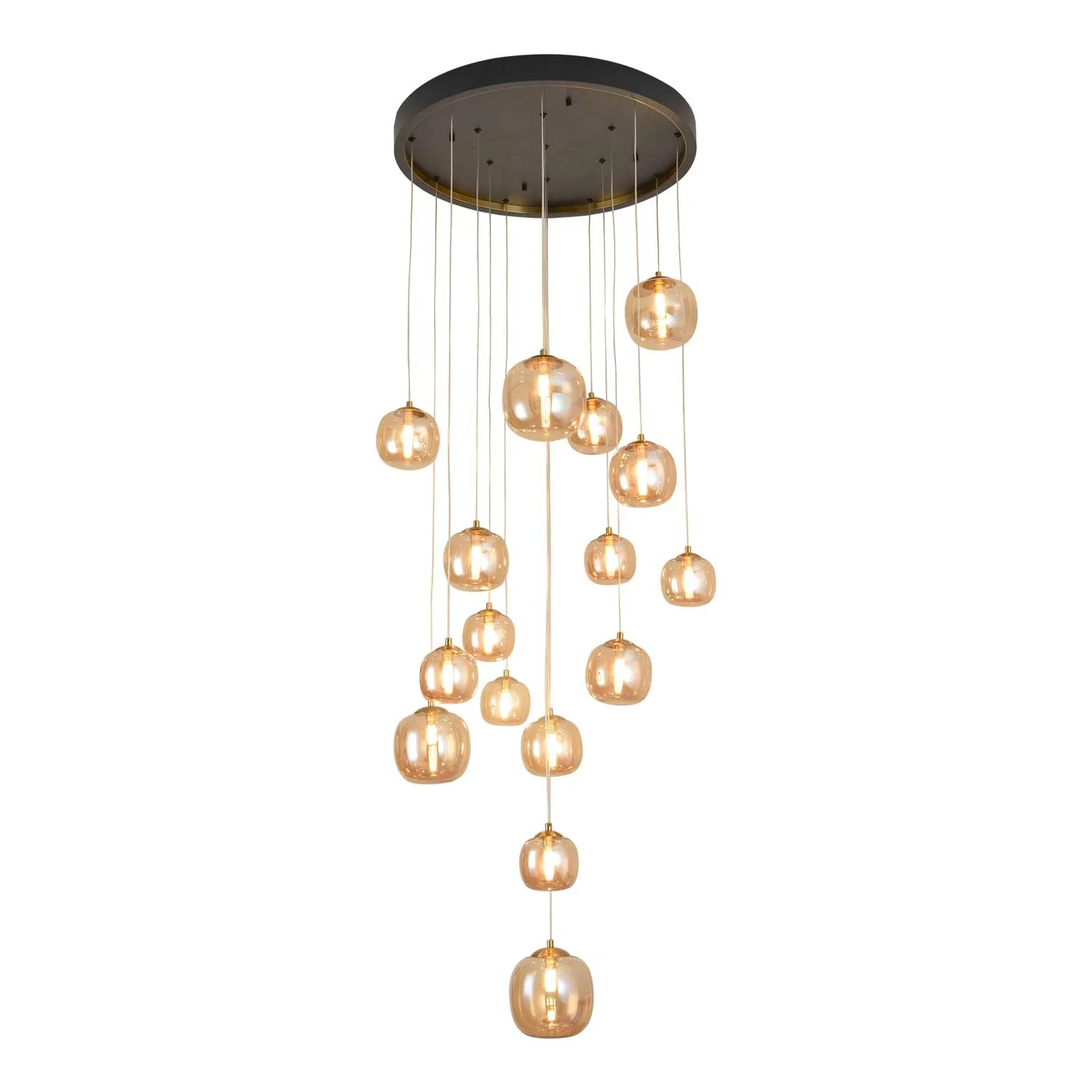 Excellent Quality Powerful Lighting Glass Cover Surface Mounted Ceiling Lamp Modern Elegant Design Nicoletta Golden Home Office