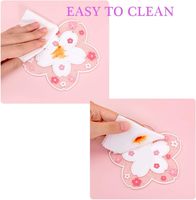 Sous-verre antidérapant motif fleurs roses pour tasse à thé, bol, tapis de table, décoration de bureau, accessoires Kawaii (petit format)