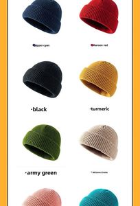 Warm Women's Winter Fashion Hip-Hop Knitted Beanie <b>Hat</b> Solid Color Docker <b>Hat</b> - Product Image 5