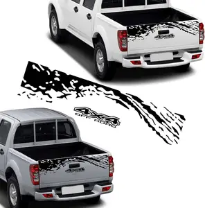 Car Tailgate Stickers Pickup Truck Classic 4X4 OFF ROAD Vinyl Decals For Ford Ranger XLT T6 Raptor Toyota HILUX Car Accessories