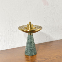 Ensemble de brûleurs d'encens en marbre vert de luxe, brûleur de Bakhoor, brûleur de Mubkhar, brûleur d'Oud avec plateau pour le Ramadan, l'Aïd, la décoration de la maison arabe
