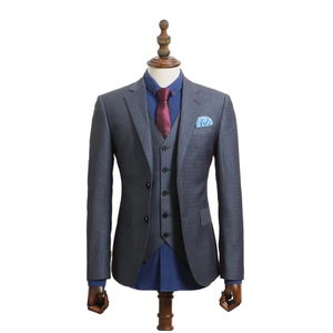 Abito su Misura MTM Traspirante Taglie Forti con Fronte Plissettato e Coda a Coda di Rondine con Perline Completo Pantalone e Giacca Fatto a Mano <span class=keywords><strong>per</strong></span> Uomo - Product Image 2