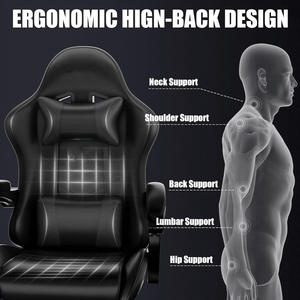 2025 pas cher en cuir promotionnel nouvelle Chaise Gamer Pro grand <span class=keywords><strong>bureau</strong></span> noir dossier haut bas <span class=keywords><strong>prix</strong></span> PC chaise de jeu course repose-pieds - Product Image 5