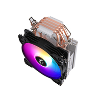 Refroidisseur Tour QiuzAim 4 Caloducs avec Ventilateur Silencieux 120mm LED Couleur pour Plateformes Intel LGA115x/1366/1700/1851 & AM4/AM5
