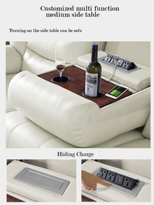 2021 the most popular living room furniture pure white modern electric <strong>recliner</strong> - Product Image 4