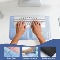 Tapis de souris ergonomique pliable avec logo personnalisé, en mousse, avec base en caoutchouc antidérapante pour ordinateur portable, clavier et souris de bureau